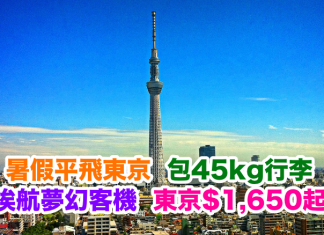 暑假平飛東京!坐夢幻客機.香港來回東京只需$1,650!包45kg寄艙行李,2017年10月6日前出發 – 埃塞俄比亞航空