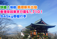 快搶!農曆新年出發.香港來回東京只需$1,710!包45kg寄艙行李 – 埃塞俄比亞航空