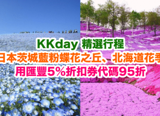 KKday 日本茨城藍粉蝶花之丘、北海道花季精選行程!用匯豐5%折扣券代碼95折!