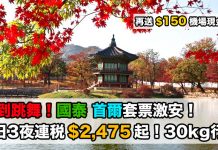 抵到跳舞!國泰.首爾套票激安!「機票+酒店」連稅:4日3夜$2,475起、5日4夜$2,529起!再送$150機場現金券 (優惠至6月30日) – 國泰航空