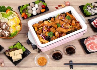 【外賣直送】Recolte日式電熱鍋+無激素雞煲 / BBQ 套餐:$1,488起!限量款式櫻花粉!有齊豬牛雞、海鮮、配菜、白飯 – KKday