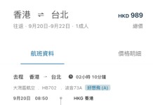 【灣空4周年優惠.台北|暑假都有】香港飛台北來回連稅$989起!包寄艙行李+手提行李+輕食