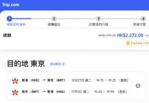 【港航.東京再減|紅葉季都有】香港飛東京來回連稅$2,272起!出發日期至11月!包寄艙行李+手提行李